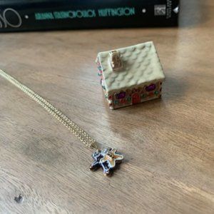 Collectable Monet Necklace With Gingerbread House Keepsake Box